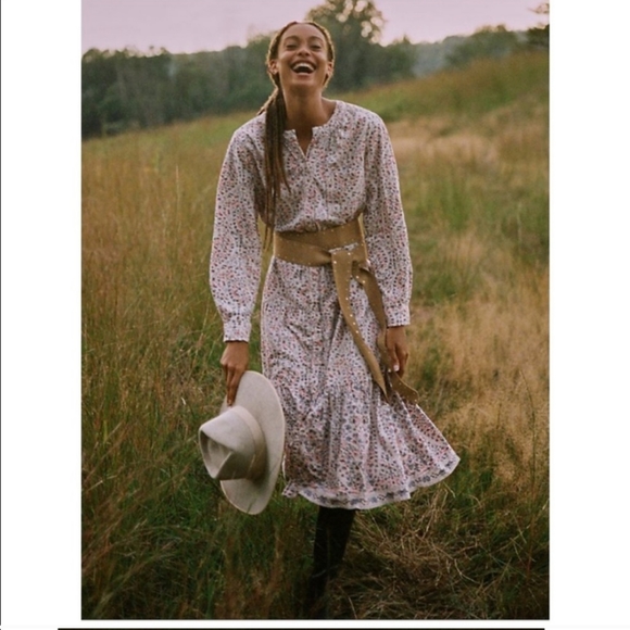 Anthropologie Dresses & Skirts - Anthropologie Pilcro Marta Corduroy Midi Floral Dress
